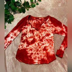 🎨 We The Free Custom Tie-Dye Free People Long Sleeve Top Size Medium